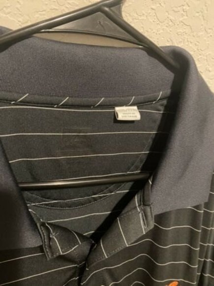 Embroidered Clemson Tiger Paw Button Polo Men's 3XL Gray Shirt - Picture 3 of 4